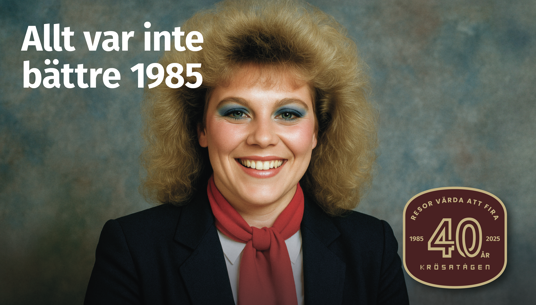 AI-genererad bild på tågvärd under 80-talet. Våra tågvärdar är inte kvar i 80-talet.